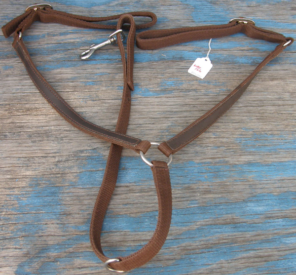 Collier de poitrine en cuir marron occidental sculpté à la main - Canada